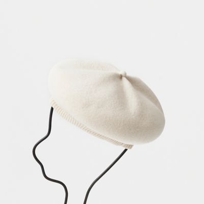 ＜mature ha. (Women)＞ｂｅｒｅｔ　ｔｏｐ　ｇａｔｈｅｒ　ｒｉｂ　－　ｌａｍｂ　ｗｏｏｌ